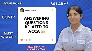 New to ACCA? Here Are the Answers You Need! | PART 2 | #accawithnorin #youtube #acca #question