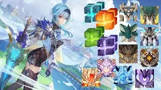 C0 Eula vs 15 World Bosses | No food buff | Genshin Impact