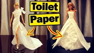 Man Uses Toilet Paper And Tissues To Create Wedding Dresses For His Barbies, And Result Is Amazing