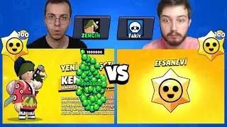 ZENGİN VS FAKİR HESAP (200 EFSANEVİ STARR HEDİYESİ AÇTIK) !! BRAWL STARS