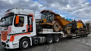 Finishing driveways to the masts, loading onto a flatbed and moving to the next building