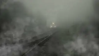 Distant Train Sounds in the Rain