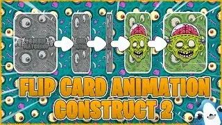 Make Flip Card Animation Effect Construct 2 Tutorial