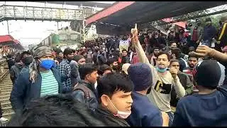 #RRB​ NTPC Result Group-D Protest, #At _Junction​ || #Railway_Group​-D  CBT-2 Exam का विरोध... 😠!