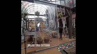 Прозрачные уличные шторы на механизме рольставней / Transparent street curtains