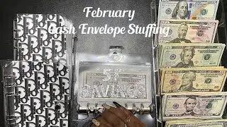 February 2021| Cash Envelope Stuffing| Sinking Funds Stuffing/Counting| Paycheck #2| Count with me!