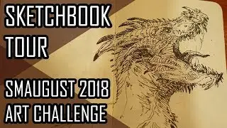 Sketchbook Tour #01 / #Smaugust 2018 / Here be dragons / Isvoc