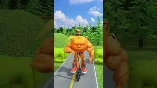 GTA V Brainrot vs Hulk Weird Cars Crossing Two Giant Slap Hands in Bollards 