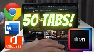 Apple m1 macbook pro 8gb ,50 Google Chrome Tabs , Word, Excel,Powerpoint