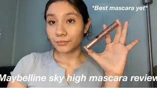 TESTING TIKTOKS FAMOUS MASCARA| Maybelline Sky High Mascara First Impressions