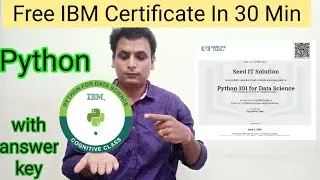 Python free Certification | ibm Free Certificate Data Science