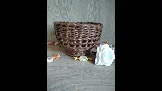 Очень простая и красивая/Ажурная КОНФЕТНИЦА/круглое дно/газетные трубочки