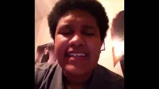 Justin Barron singing you are not alone by Michael Jackson