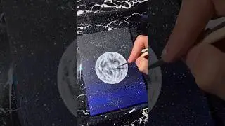 Let’s Paint a Full moon with Acrylics! 🌕 