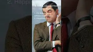 6 Things we learned from Mr Bean #mrbean #learning