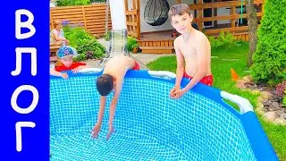 WE'RE BUILDING A POOL. IT'S RAINFUL. WE'RE SLEEPING ALL DAY OFF. VLOG.