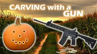 CARVING PUMPKINS USING GUNS(smashing pumpkins with truck and other weapons)
