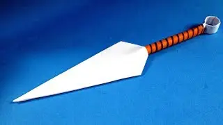 How to make a Paper Kunai Knife - (Naruto Kunai) EASY TUTORIAL