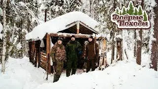 6 days in the forest in a log hut in Russia