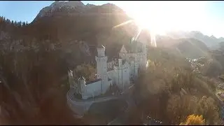 Neuschwanstein Castle Aerial View FPV Flight