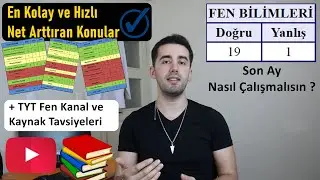 TYT Fen En Kolay ve Hızlı Net Arttıran Konular | +10 Net için | YKS