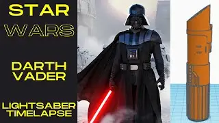 Darth Vader Lightsaber 3D Model Timelapse