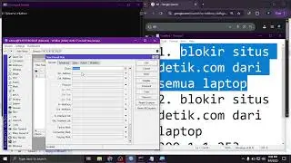 CARA BLOKIR SITUS DI INTERNET UNTUK SEMUA LAPTOP CLIENT MENGGUNAKAN FIREWALL MIKROTIK
