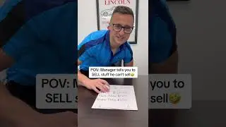 Manager tells you to sell stuff he can’t 