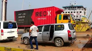 Daulatdia ferry ghat today news || Ferry ghat vehicles load unload serial