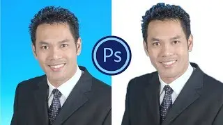 Photoshop📷 CS6 - How to Change White Background on Passport Size Pic
