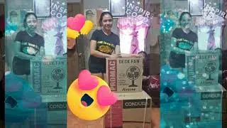 Unboxing electricfan and aircon