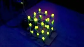 Arduino - Uno - 3x3 Led cube from recycled LED's - Filmed with potato
