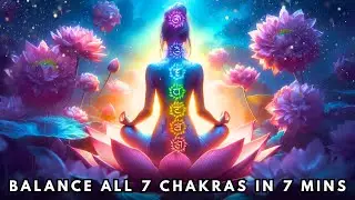 7 Chakras in 7 Min 🎧 Unblock ALL 7 CHAKRAS With Solfeggio Frequencies!