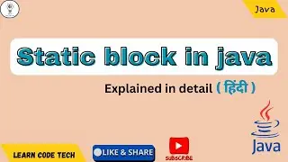 Java Static Block | Static Block in Java | Java Static Block Example