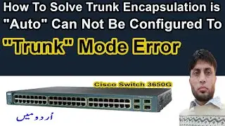 How To Solve Trunk Encapsulation is "Auto" Can Not Be Configured To "Trunk" Mode Error