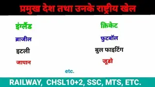 प्रमुख देश तथा उनके राष्ट्रीय खेल