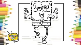 Spongebob Speed Coloring Page with Upbeat Music