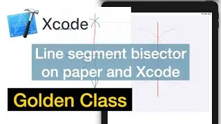 Bisecting line segment with straightedge and compass | Then showing the solution with Swift code