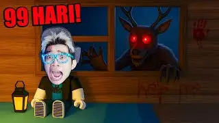 Kita Bertahan Hidup 99 Malam di Tengah HUTAN, di Kejar Rusa SKINWALKER Mengerikan di ROBLOX!!!