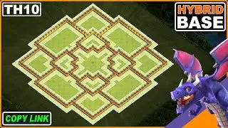 NEW! TH10 HYBRID/TROPHY Base 2024 - Clash of Clans