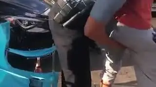Rasis Cop Fingers Black Man Ass During Search