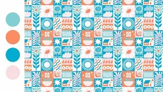 How to choose colors for your repeat patterns 🎨 Sample lesson + color palette tips