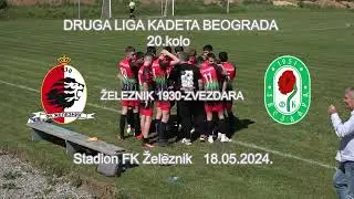 Druga liga kadeta Beograda 20 kolo  Zeleznik 1930 Zvezdara  2 4