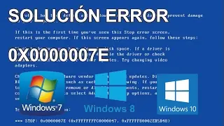 Solucion | Error 0x0000007e | Pantalla Azul