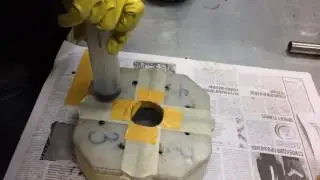 Заливка полиуретана в форму напечатанную на 3D принтере