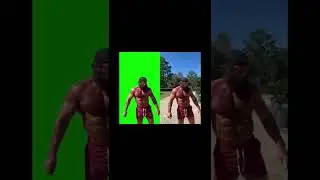 Shredded Man Does Push-Ups Green Screen