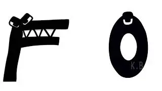The style of the English letter F to the Russian letters of the alphabet