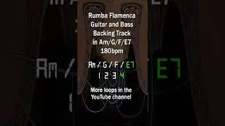 Rumba Flamenca Guitar and Bass Loop in Am/G/F/E7 