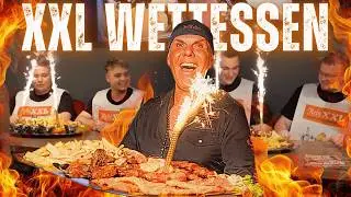Wer isst das 1,3 KILO XXL-SCHNITZEL am schnellsten?! 🥩💥 Verlierer muss im Laden mitarbeiten!