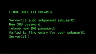 Linux Unix Aix Reset Samba User Password Failed to find entry for user